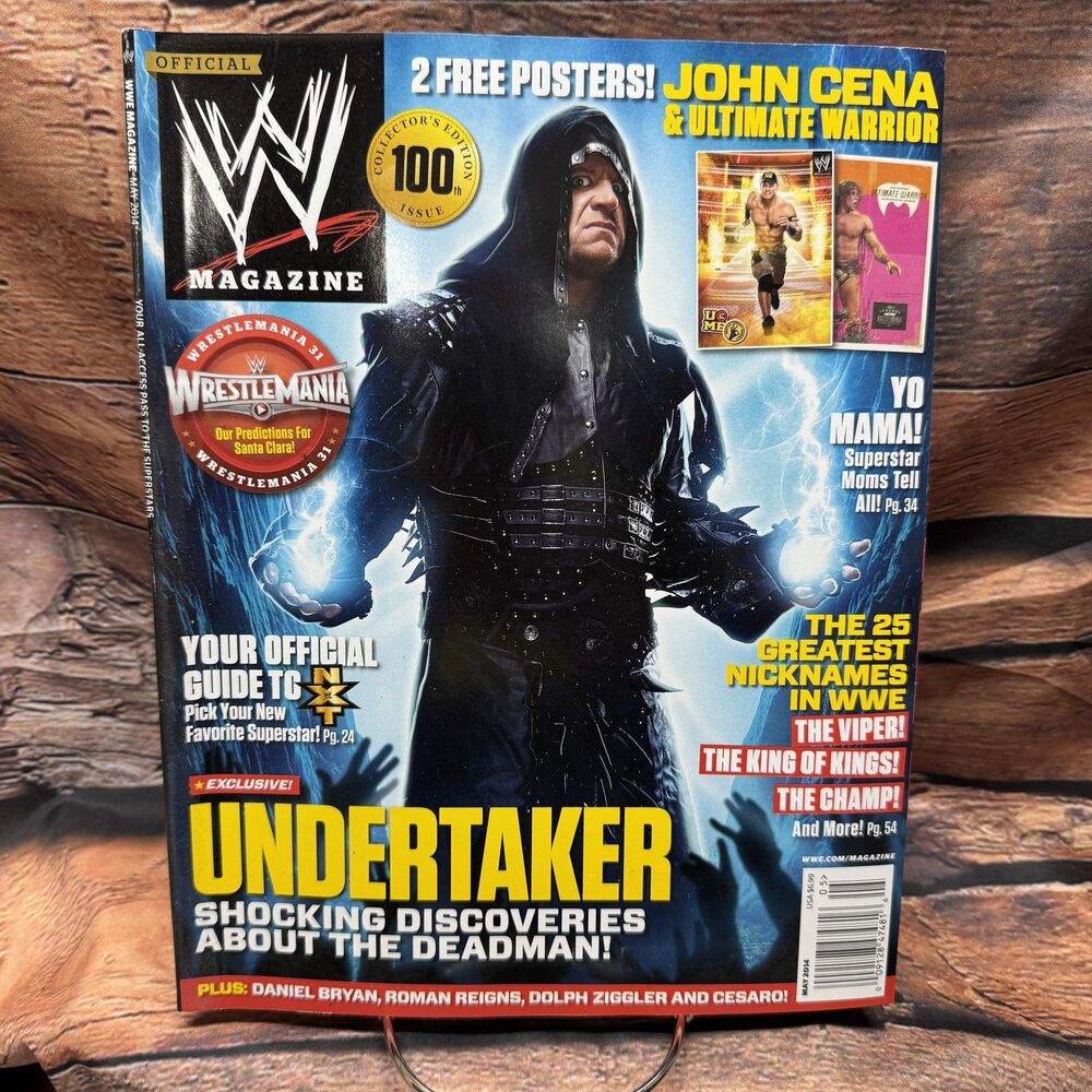 WWE Magazine May 2015 #100 Undertaker Collector's Edition John Cena Ultimate